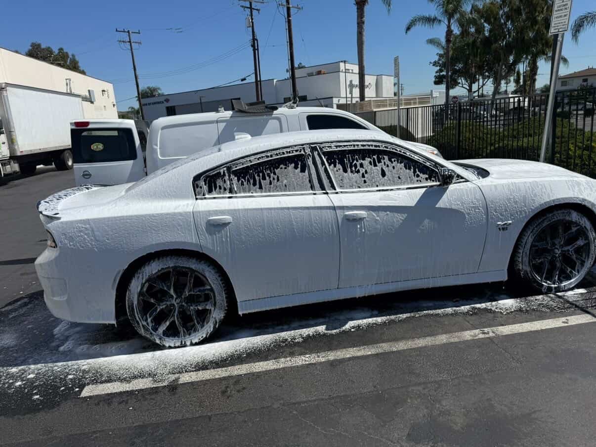 Luis, owner of 213 Luis Mobile Detailing, working on a vehicle